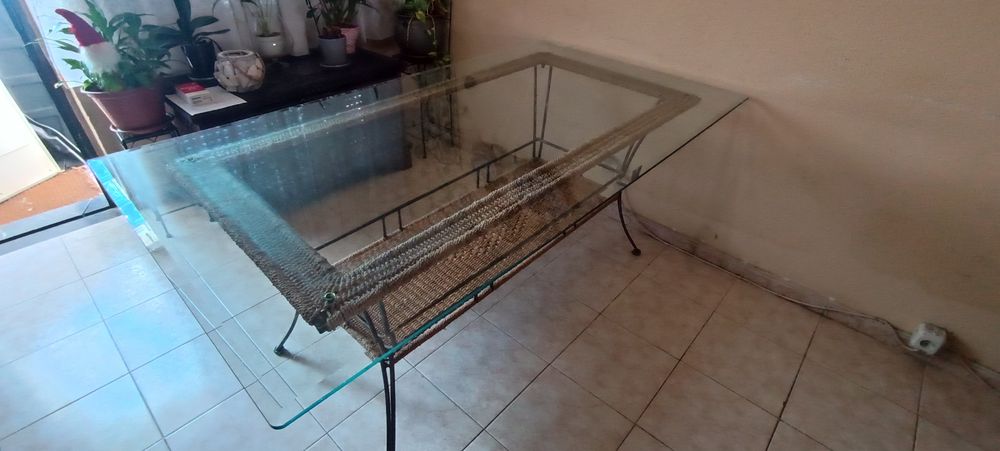 Mesa de Vidro + 4 Cadeiras