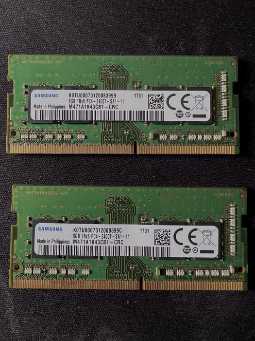 Gaming Two RAM memories 8 GB each for laptop or mini PC total 16 GB64171748352386121