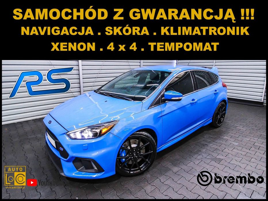 Ford Focus RS + 350 KM + Navigacja + SKÓRA + Klimatronik + Tempomat !!!