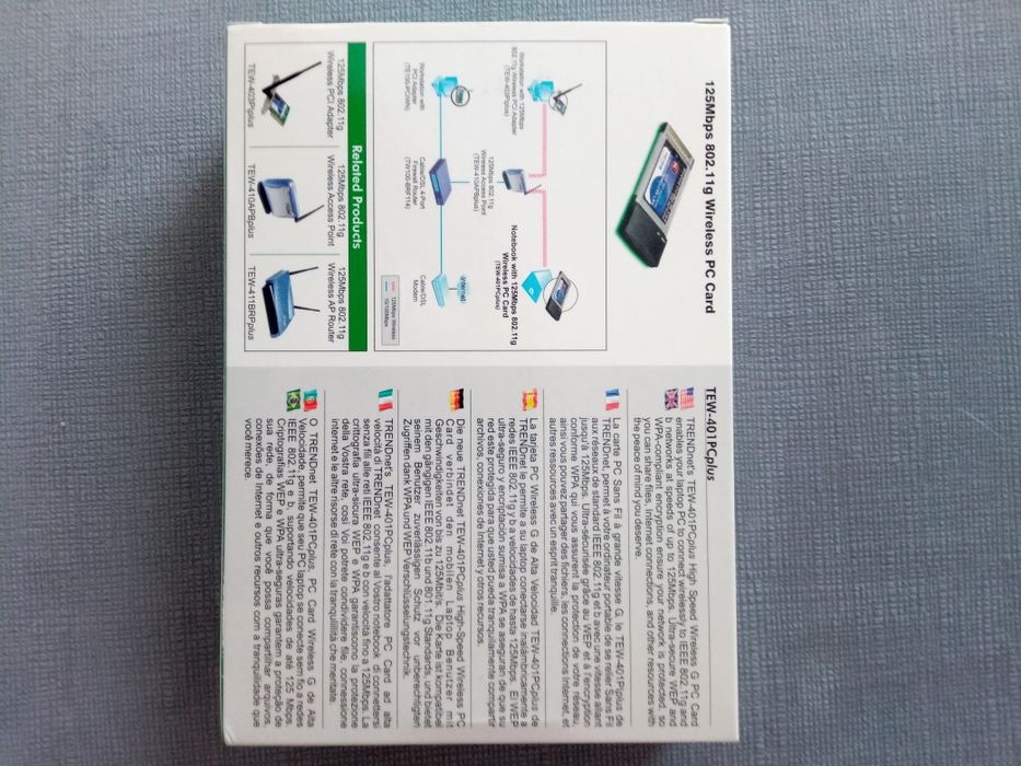 Card wireless PC 125Mbps 802.11g(novo)