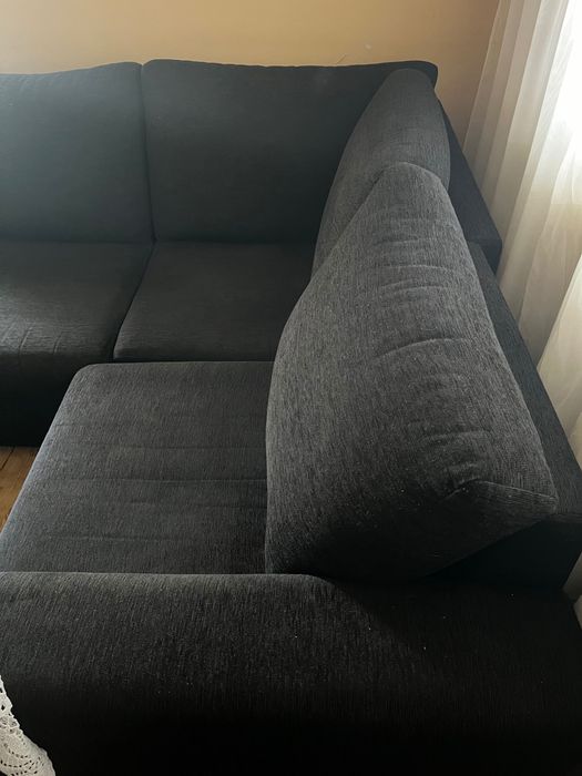 Sofá Preto 3 lugares em L