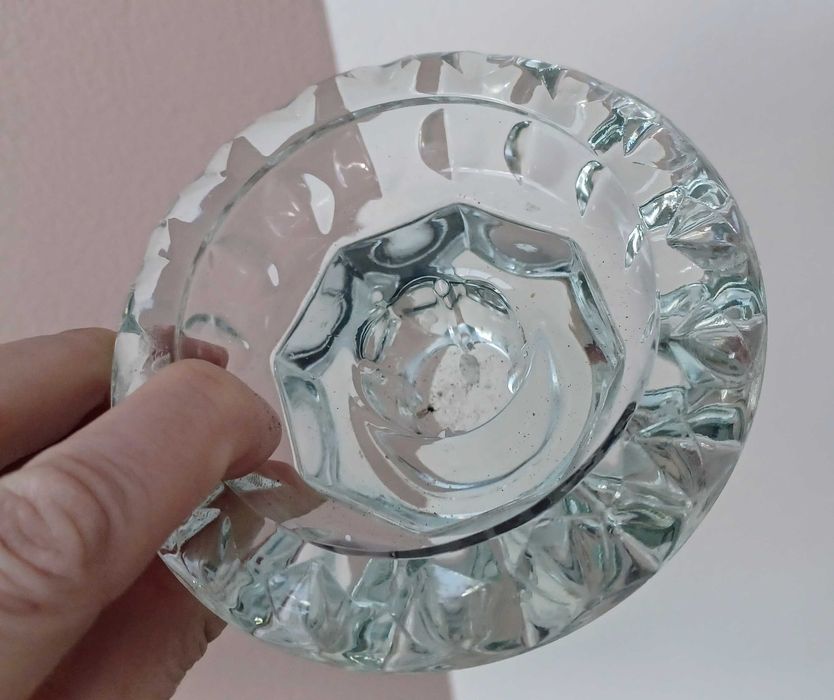 Świecznik szklany Francja