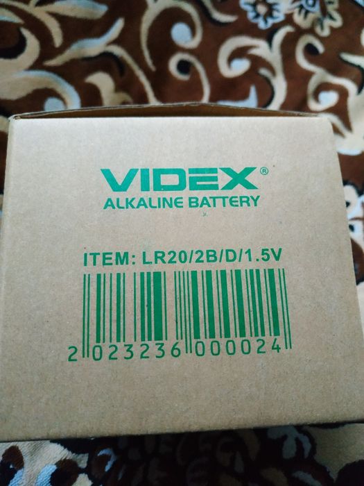 Батарейки Videx R-20 Alkaline. Новые.