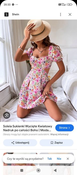 Cudowna kwiatowa sukienka odkryte plecy