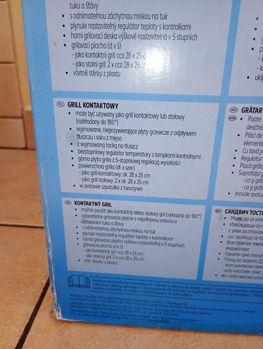 Kontakt gril elektryczny