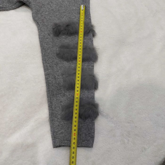 Світер з хутром  сірий