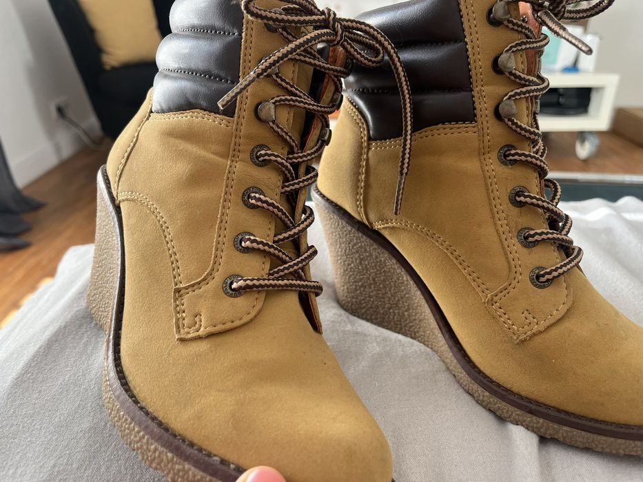 Botki Buffalo 38 skora jak nowe