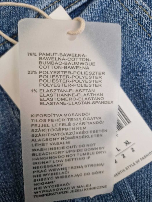 NOWE jeansy M.Sara wysoki stan rozm L/XL XL / 42 / 14