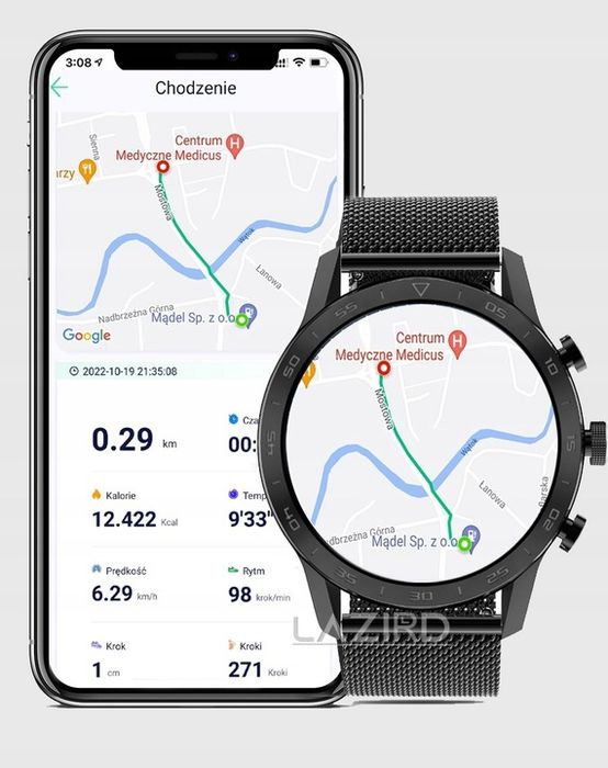 Smartwatch Zegarek 454x454 Pl Ekg Indukcja Rozmowy