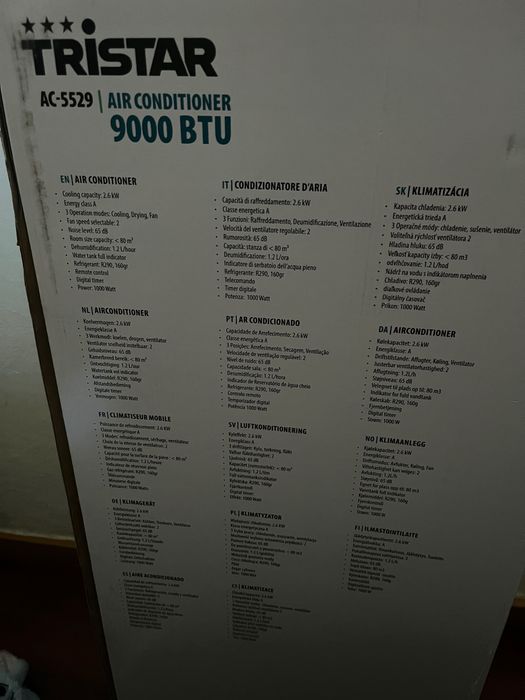 Ar condicionado Tristar 5529 9000 BTU