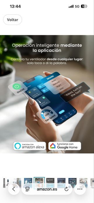 Ventoinha Pro Breeze com Wi-Fi Preto