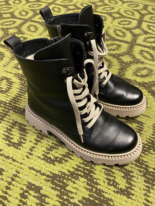 Женские зимние ботинки ( кожаные )