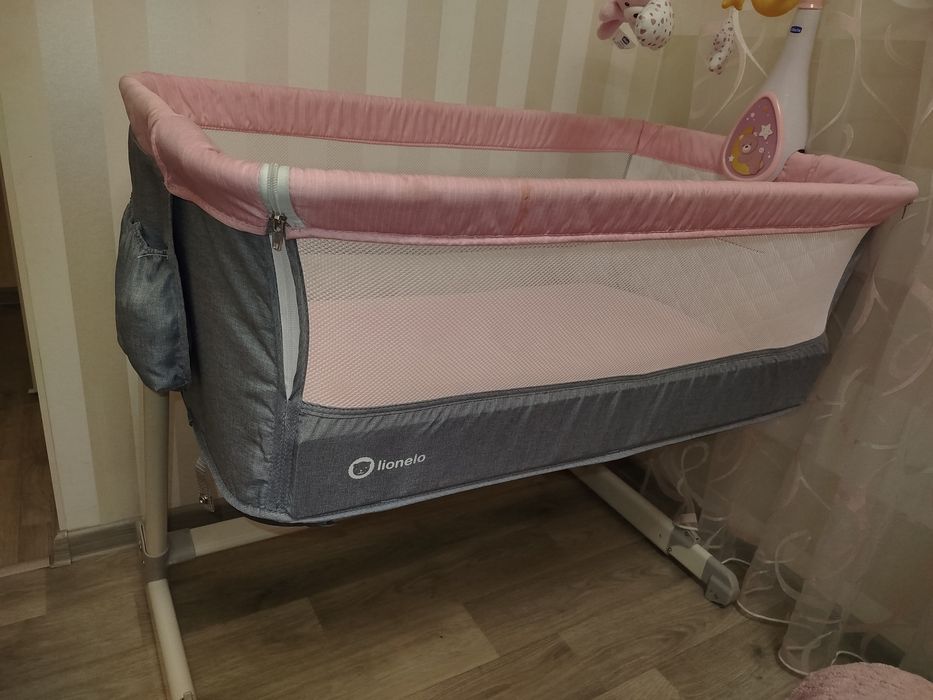 Кроватка-колиска Lionello, приставна люлька для немовляти