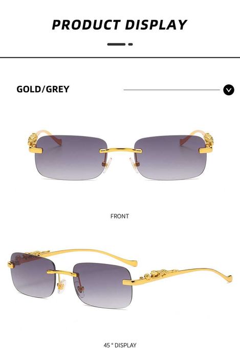 okulary damskie przeciwsłoneczne modne złote oprawki lampart uv 400