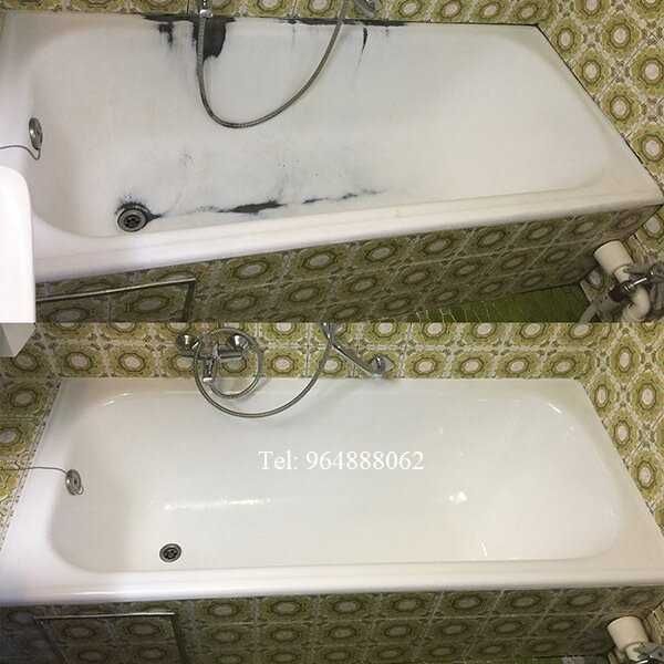 Limpeza de banheiras, branqueamento, reparação, Pintura de Banheiras.