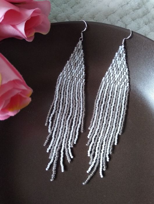 Nowe kolczyki wiszące srebro 925
