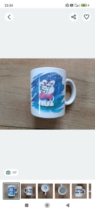 Kubek Diddl ich liebe Dich wysokość 9 cm średnica 8 cm