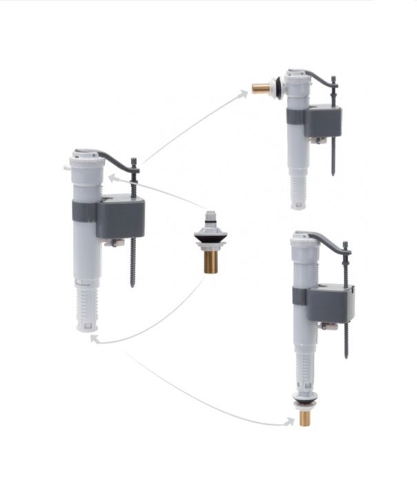 ЧЕХИЯ!Комплект для бачка унитаза слив и залив боковой и нижней подачи