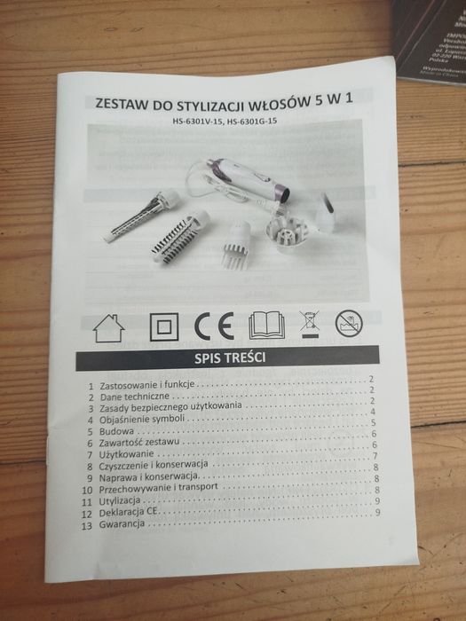Zestaw do stylizacji włosów 5w1, suszarka