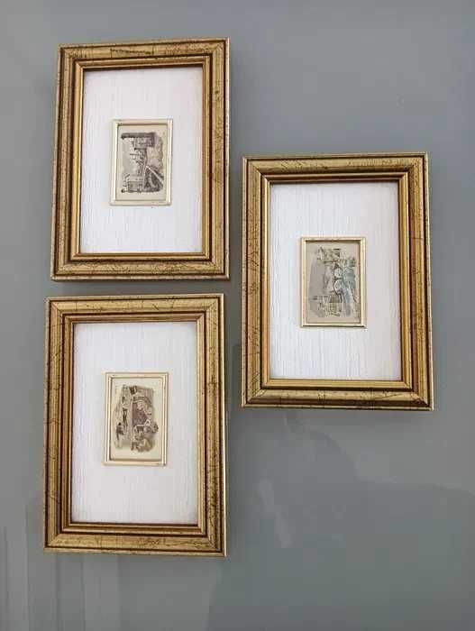 3 mini - quadros de Dario fontana; A Boudim A Bauchim*