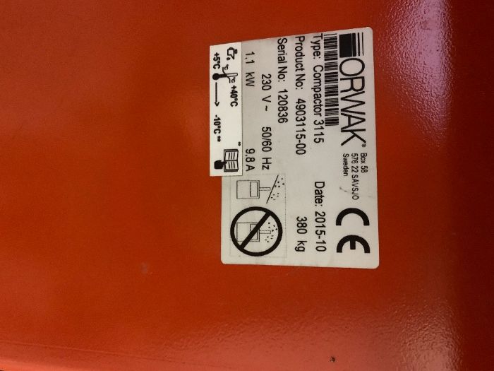 Belownica prasa do makulatury folii Orwak 3115 !Wiązanie krzyżowe!230v