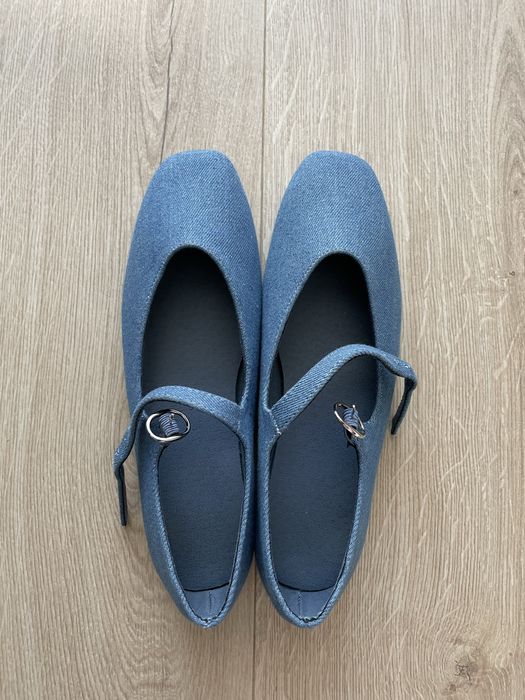 Baletki Mary Jane jeansowe niebieskie r. 36