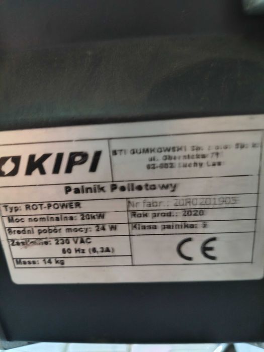 Palnik Kipi  pellet 20 kw