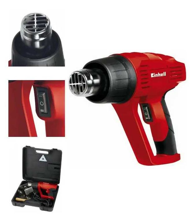 Будівельний (технічний) фен Einhell (2 режима, 2000 Вт, 350/550°C, 300/500 л/хв)