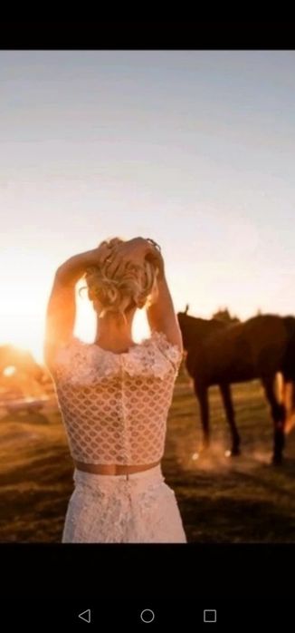 Piękna boho Suknia ślubna Yolan Cris Isabel xs 34 na 162 f