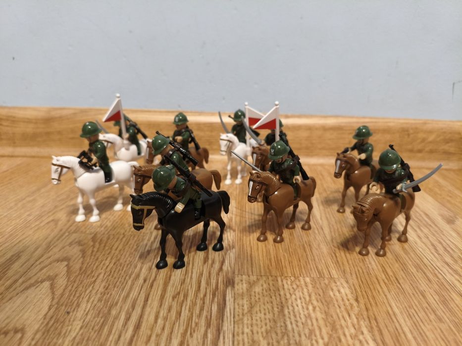 Figurki Cobi + konie Ułani Polscy