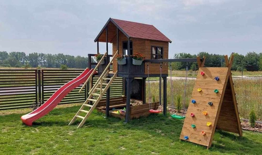 Huśtawka ogrodowa. Bujawka z pergolą.Meble ogrodowe. Plac  zabaw