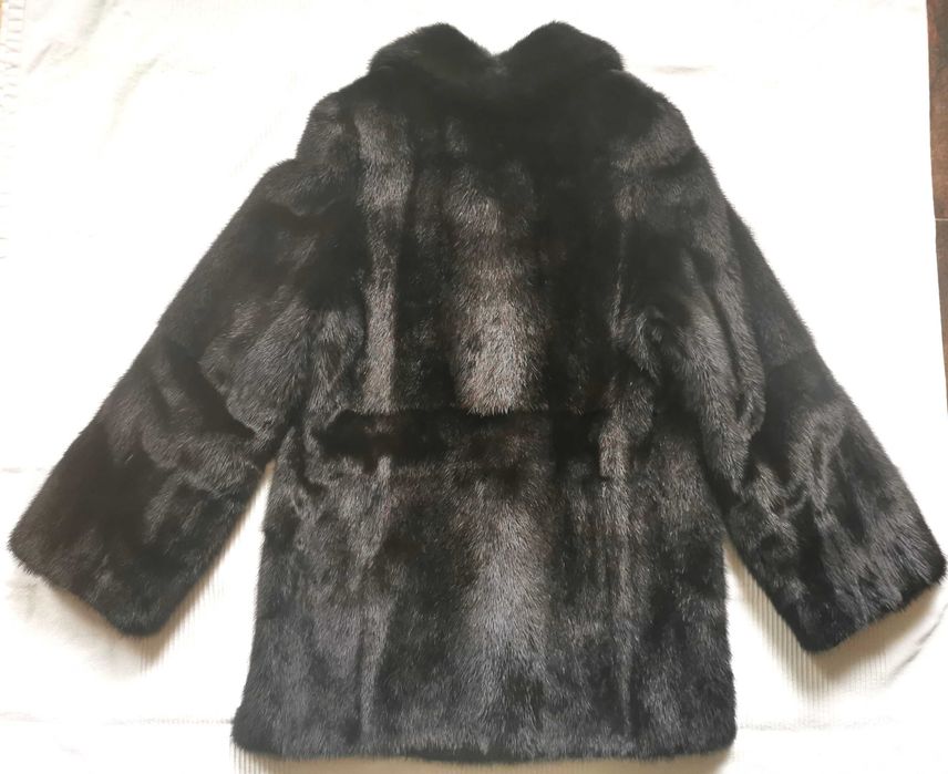 Futro czarne pełna norka, stan idealny +2 skórki gratis