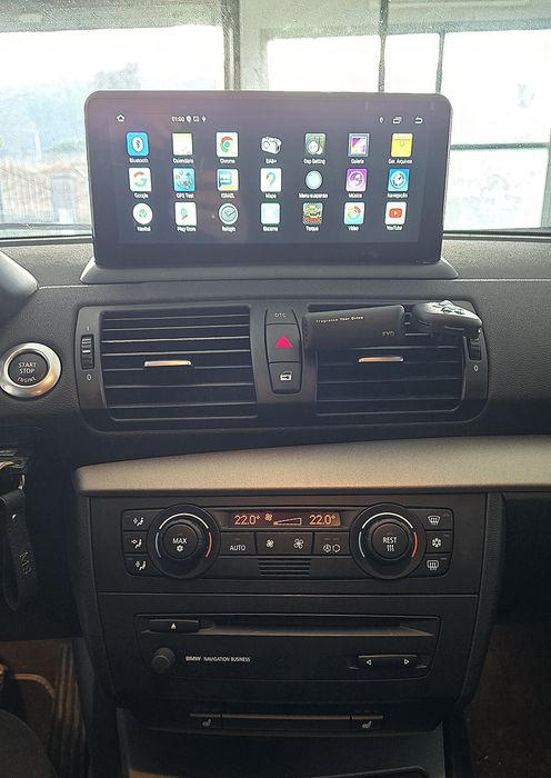 Tela Android 14 com GPS BMW E81 E82 E87 E88 + Idrive incluido