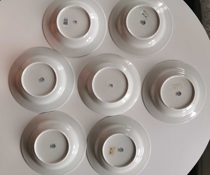 Talerz Książ głęboki chabrowy 22,5 cm Fabryka Porcelany Książ