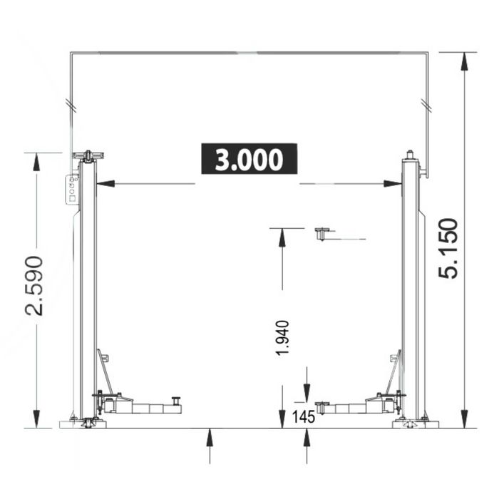 Podnośnik dwukolumnowy śrubowy CASCOS C5S WAGON udźwig 5.0T busy L5 3000mm