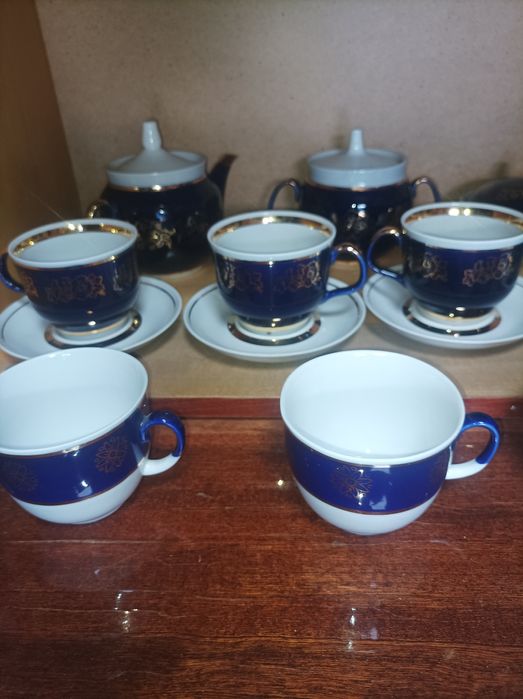 Чайний сервіз кобольтовий на 6 персо