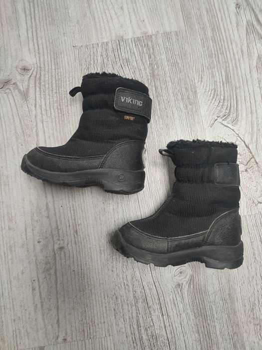 Viking 24 buty chłopięce śniegowe zimowe ocieplane kozaki futro rzepy