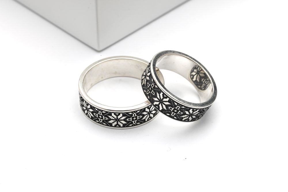 Срібні обручки ВИШИВАНКИ