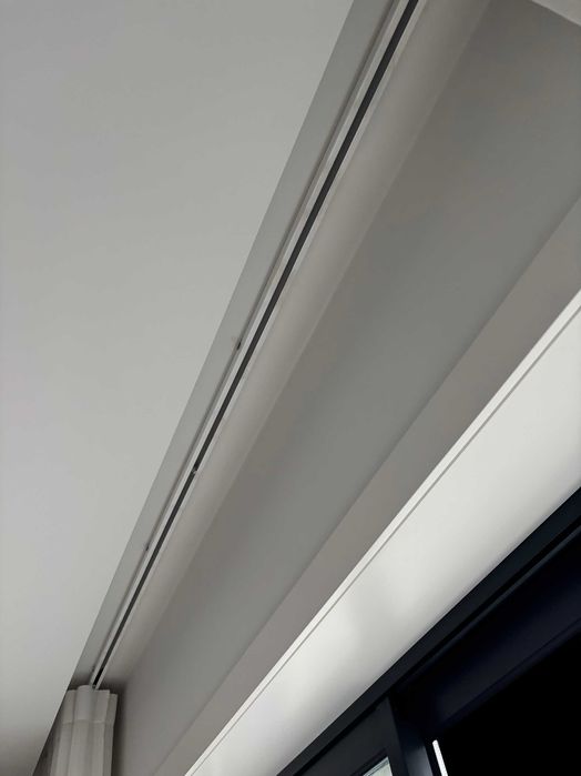 3 cortinas efeito tripla onda 2,90m/2,91m e 2,95m x 2,60m tecido linho - sala/quarto