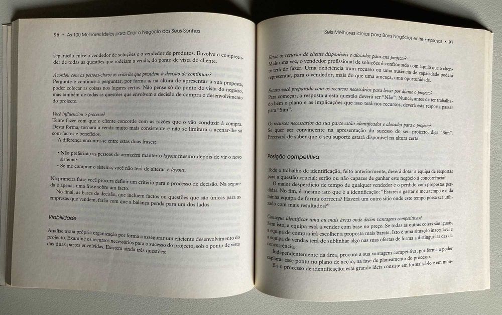 As 100 Melhores Ideias para Criar o Negócio dos Seus Sonhos
