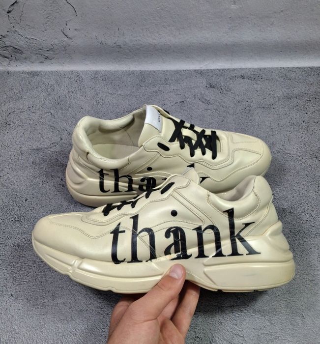 Кроссовки Gucci Rhyton Think/Thank кожаные мужские Ace