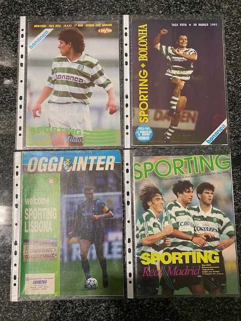 Coleção de Programas de Jogo Sporting CP (Anos 90) – Taça UEFA e Liga dos Campeões