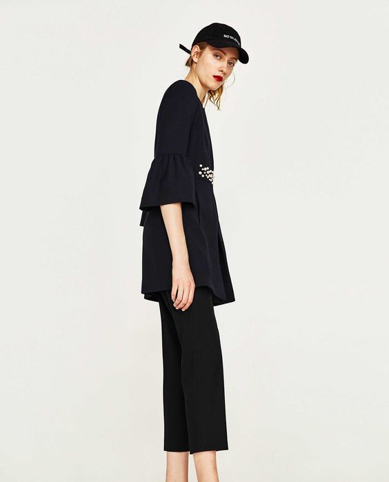 Zara płaszcz Studio Trend Hit perełki