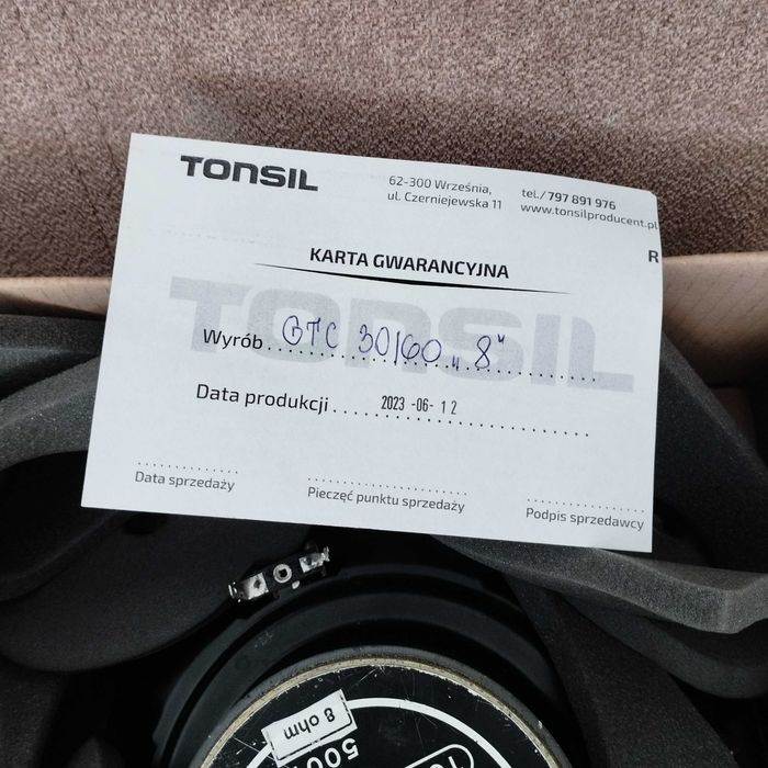 Głośniki Tonsil GDN 30/ 60 Altus 140 lub kosze