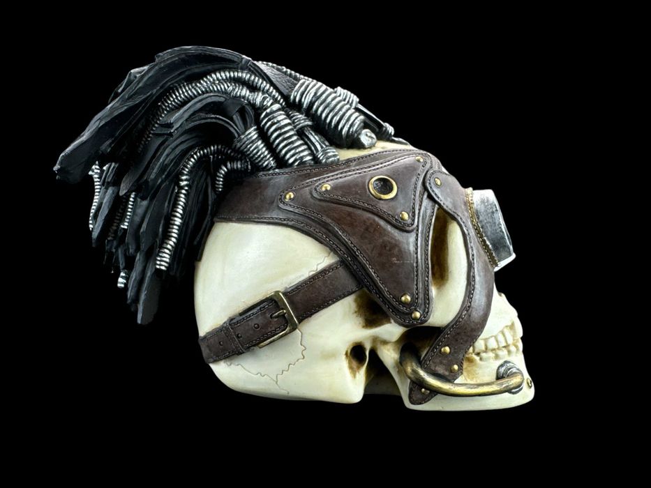 Rzeźba Figura Czaszka Czacha Steampunk Kolor - Veronese (Wu76300va