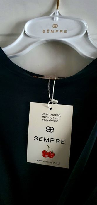 SEMPRE - sukienka Sofi, czarna - NOWA - klasa - one size