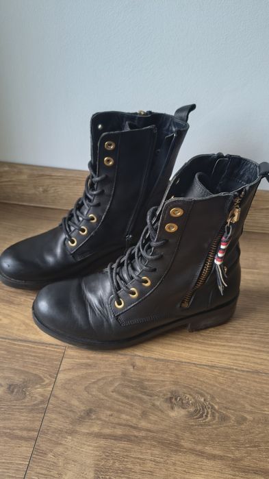 Czarne botki damskie Tommy Hilfiger