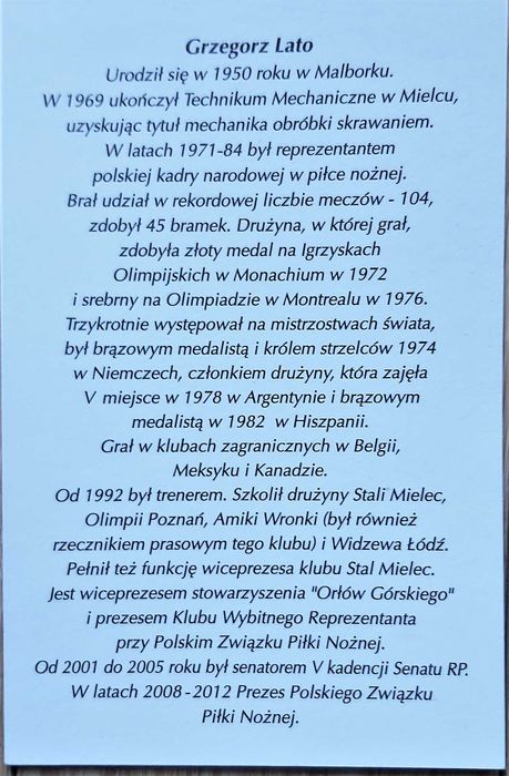 Grzegorz Lato zdjęcie z autografem MŚ 1974 piłka nożna