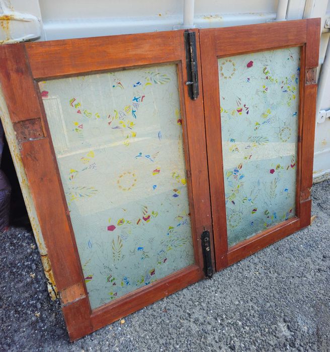 Vitral Janela Madeira Sucupira 1.20mt x97,5cm