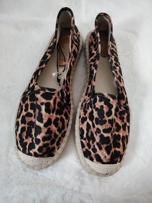 Nowe espadryle w panterkę rozmiar 45 wkładka 28,5 cm
